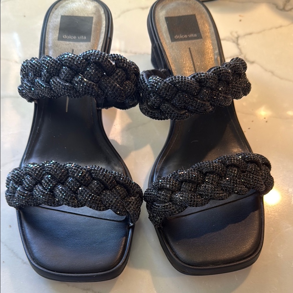 Dolce Vita Black Sparky Slide Sandals